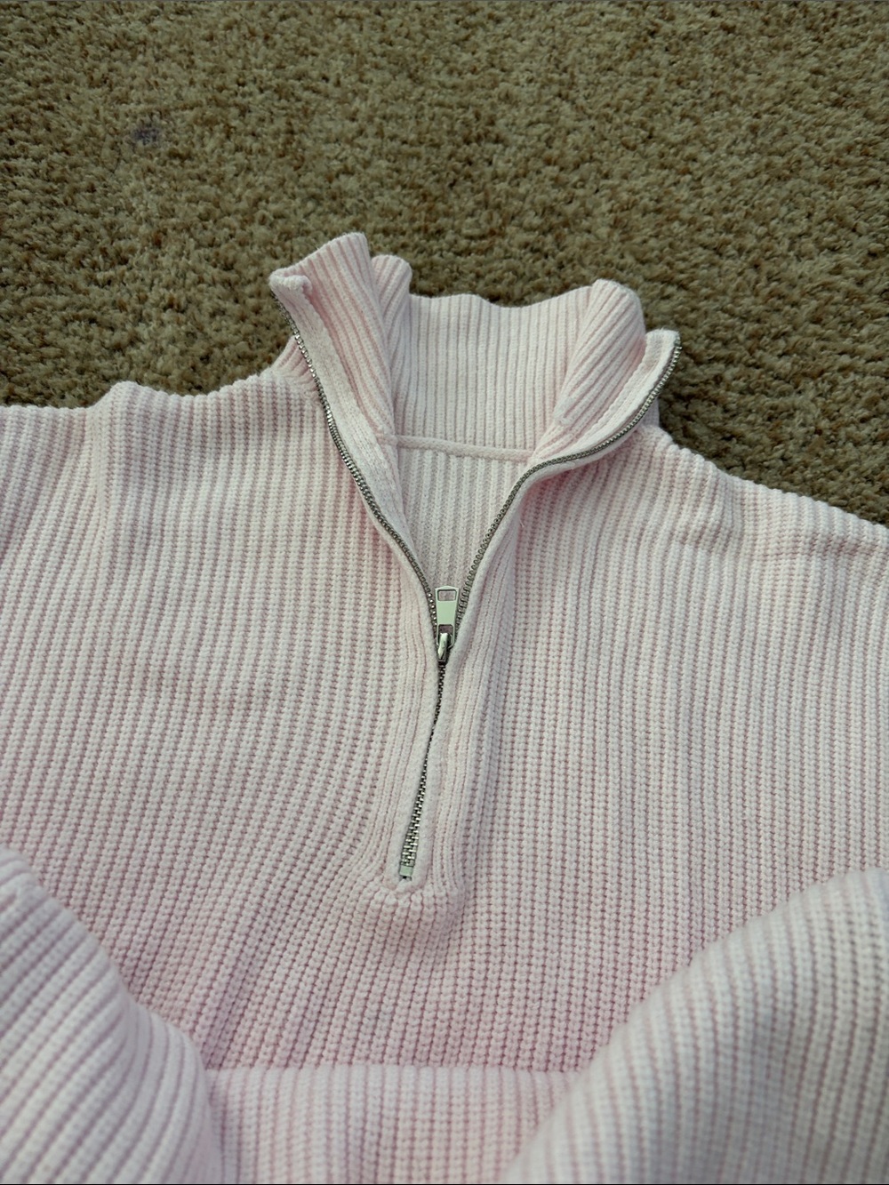 SHEIN Light Pink Ribbed Knit Two-Piece Set - Picture 4 of 5